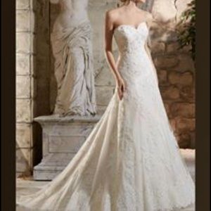 Mori Lee wedding dress with matching veil.